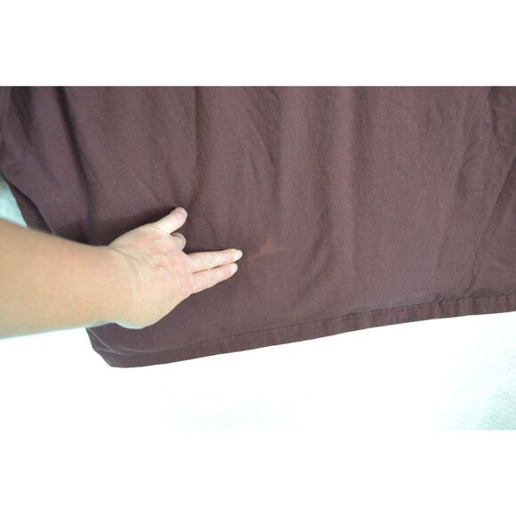 Duluth Trading Co Men's 2XL Relaxed Fit Long Tail Tee Maroon Long Sleeve - Picture 8 of 11